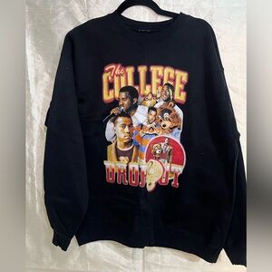 Kaney  college Drop out Graphic Men's Sweater  size M